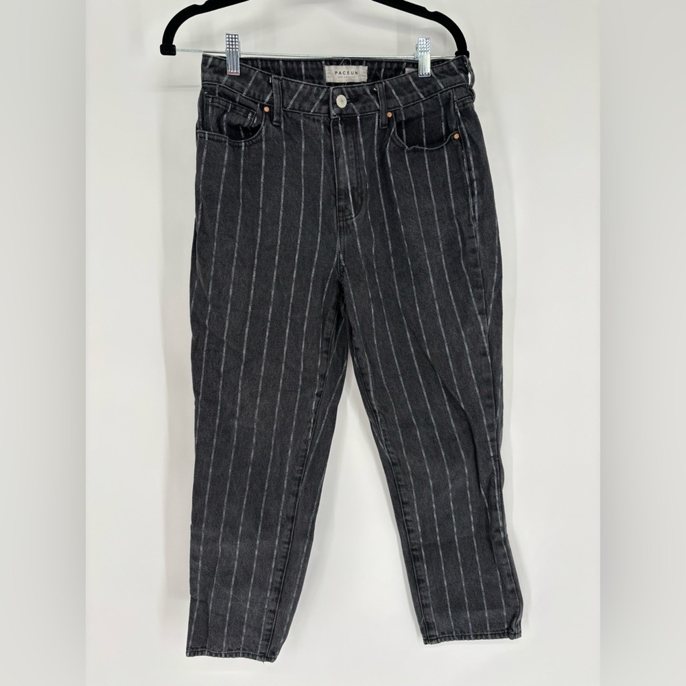 PacSun Black Pinstripe High-Waist Jeans